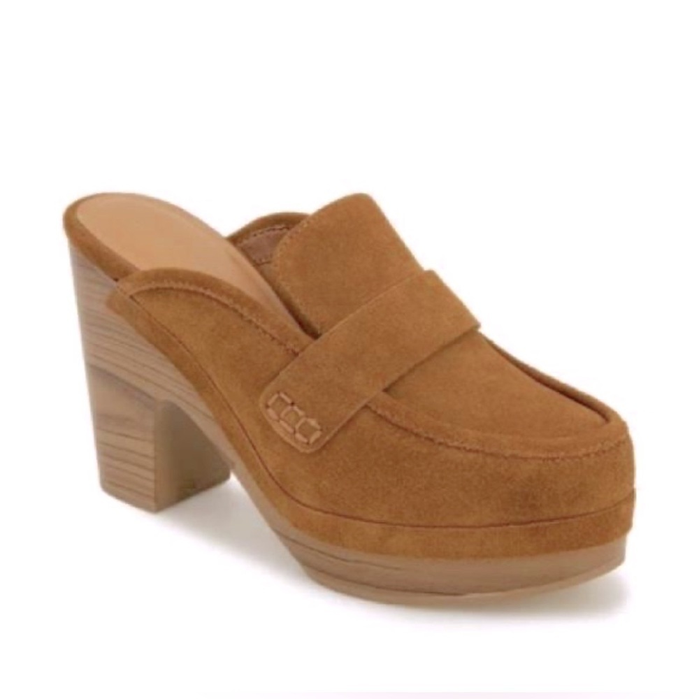 Splendid Vina Suede Platform Clog in Toffee NWOT